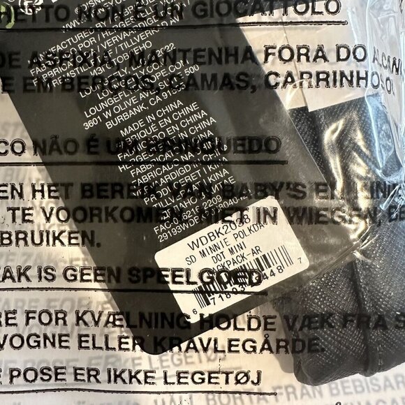 NWT RARE Disney Loungefly Minnie Mouse Polka Dot Mini Bag Backpack - Picture 4 of 9